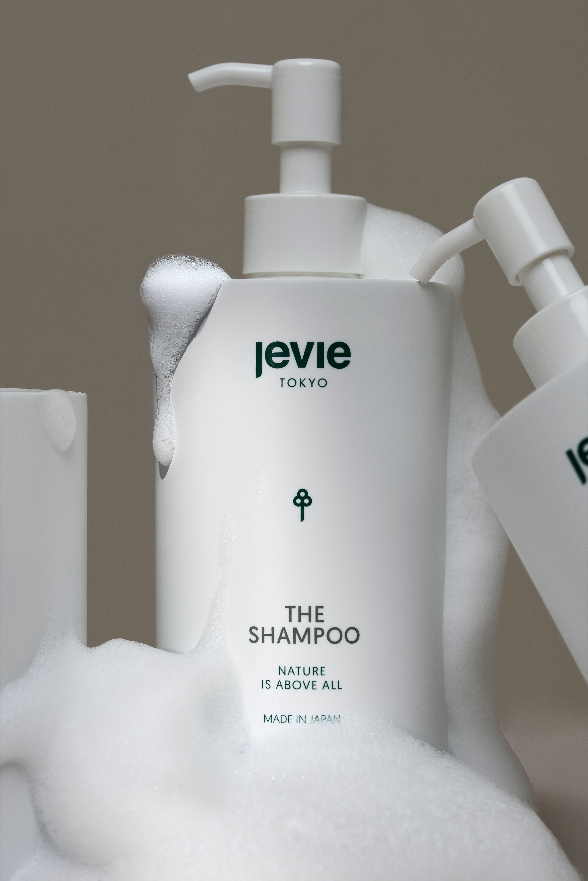 Product photography for Jevie Skin - luxury skincare product with refined styling and premium presentation